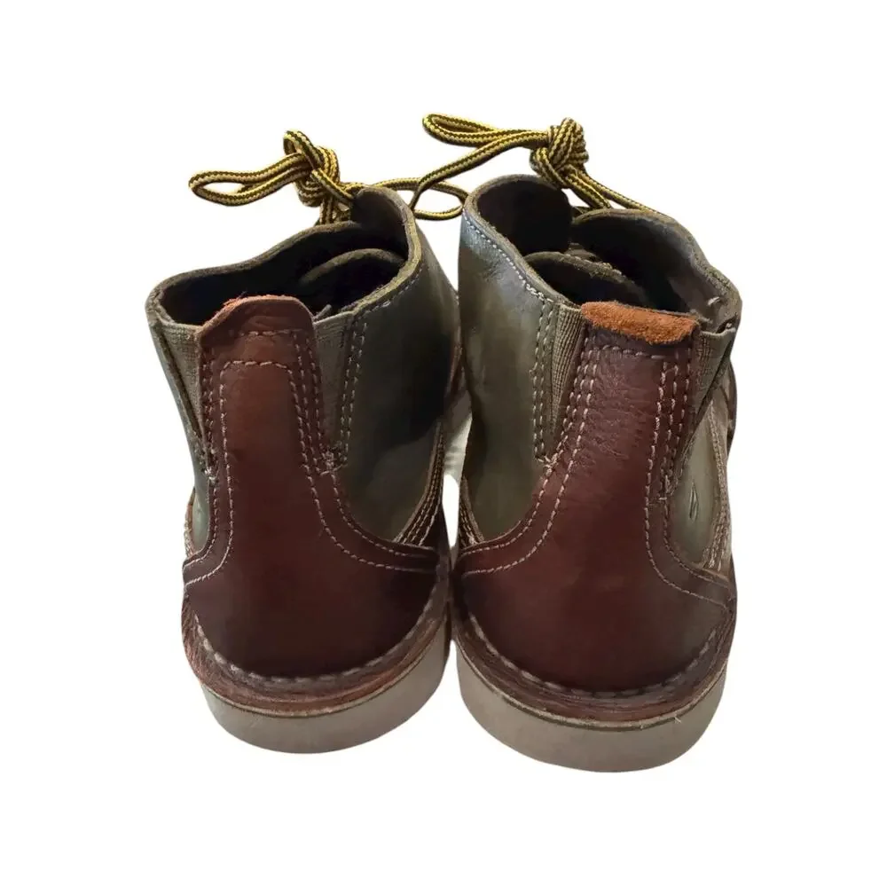 Clarks Eastford Mid Chukka Leather Boots Brown Green Men’s 11M